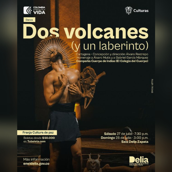 Poster de la obra Dos volcanes y un laberinto
