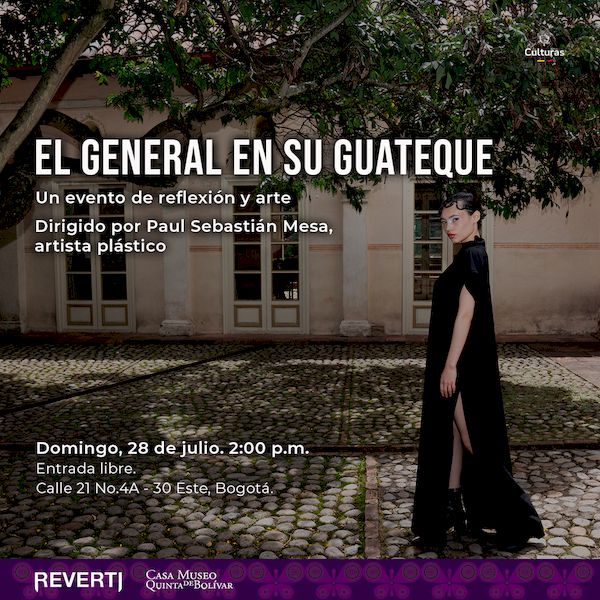 Poster del performance "El General y el guateque"