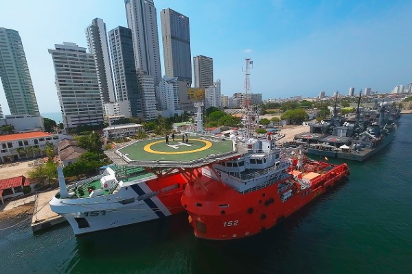 Foto del evento de presentación del Galeón San José